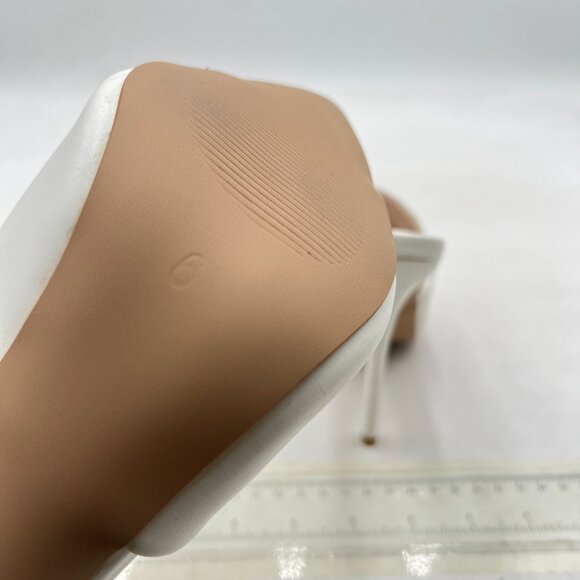 FOWT White Pointed Toe Classic Mules Slide Womens Stylish Thin High Heel Sandals - Picture 6 of 8